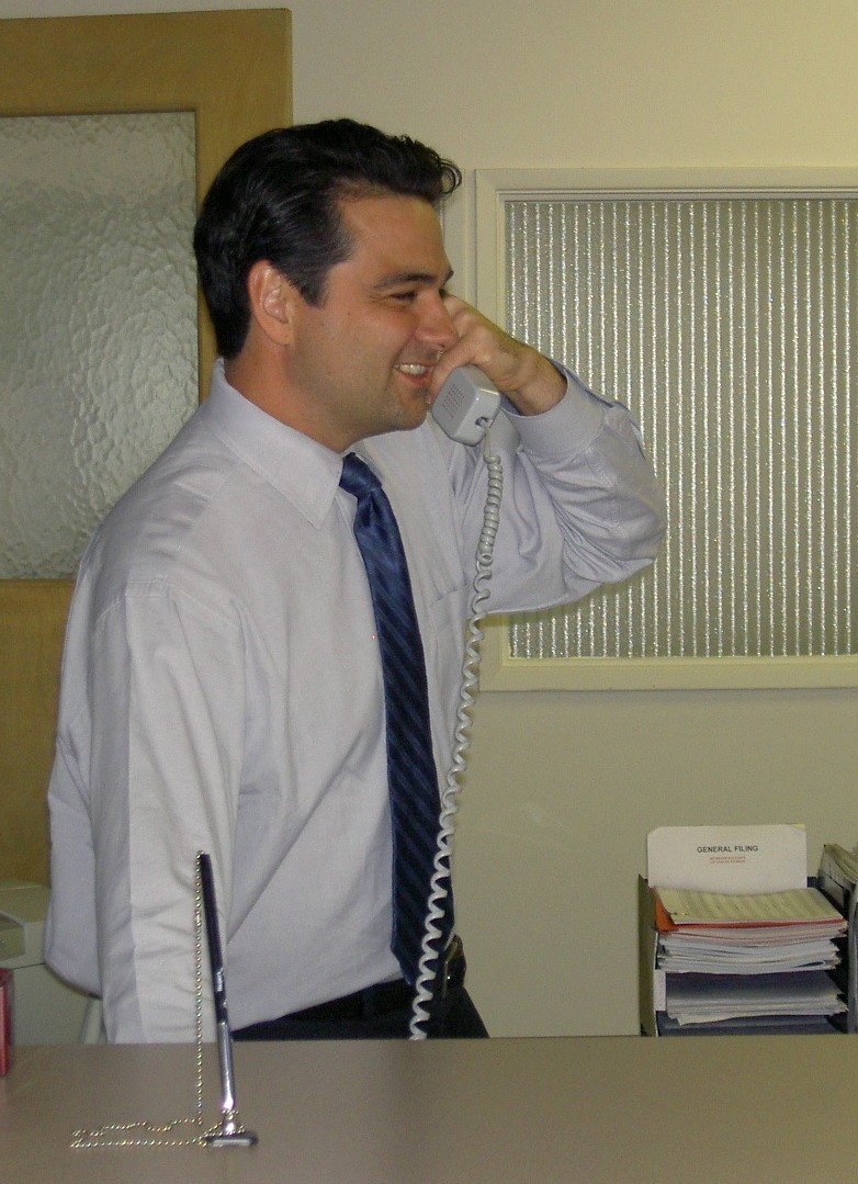Attendant taking call - Ron Merckling, Public Affairs Manager